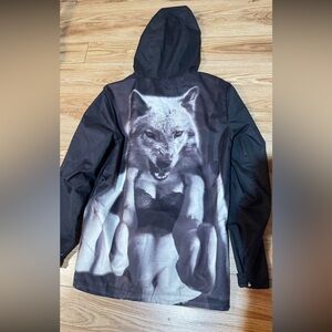 Volcom Black Wolf Print Ski Jacket